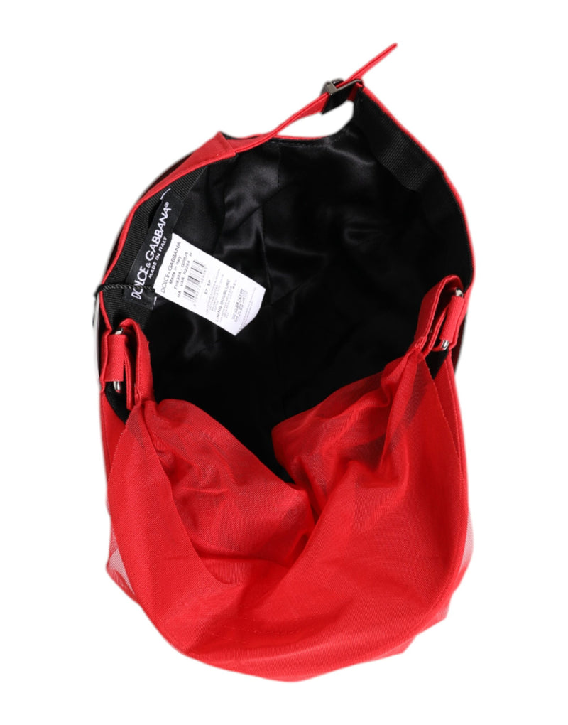 Dolce & Gabbana Casquette Rouge en Coton 6 Pans pour Femme