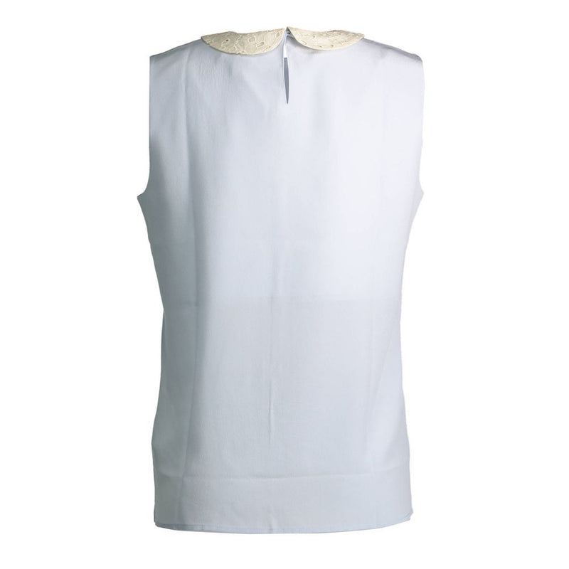 Gant Blue Silk Women Top - Wide Shoulder Tank