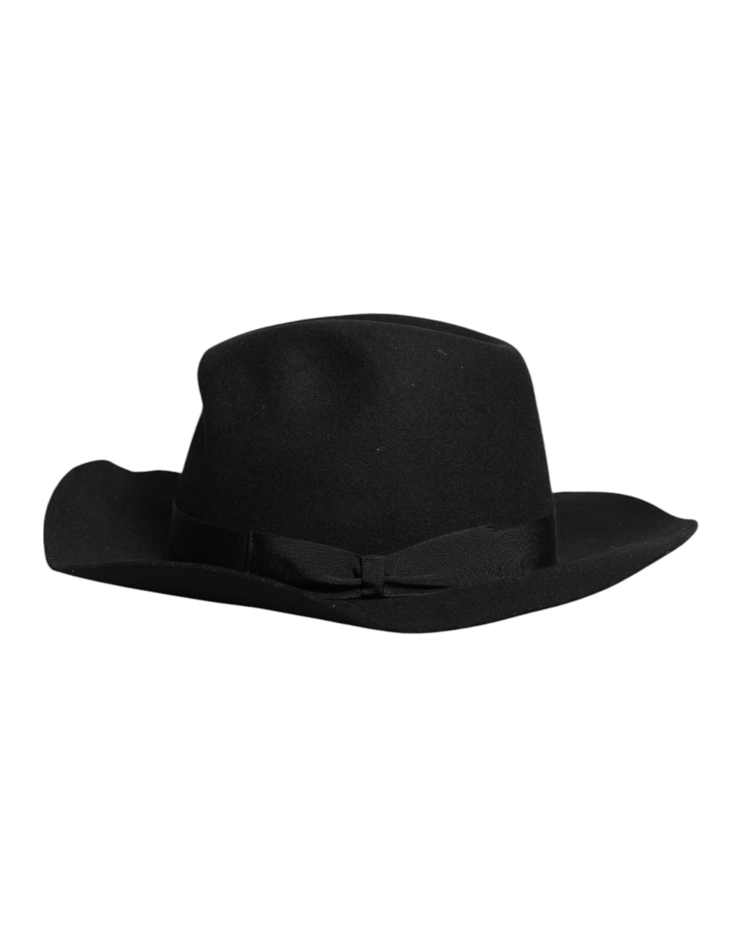 Dolce & Gabbana zwarte trilby fedora hoed met brede rand