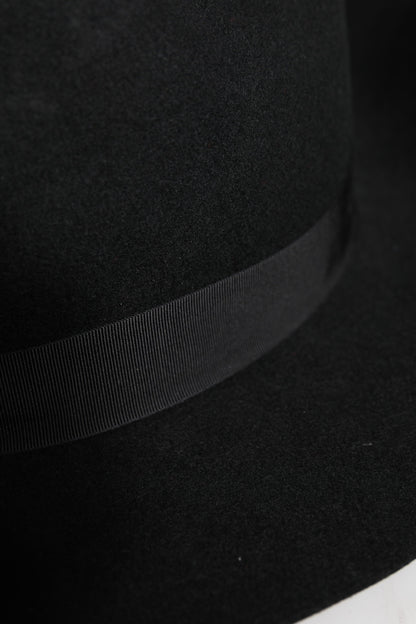 Dolce & Gabbana zwarte trilby fedora hoed met brede rand
