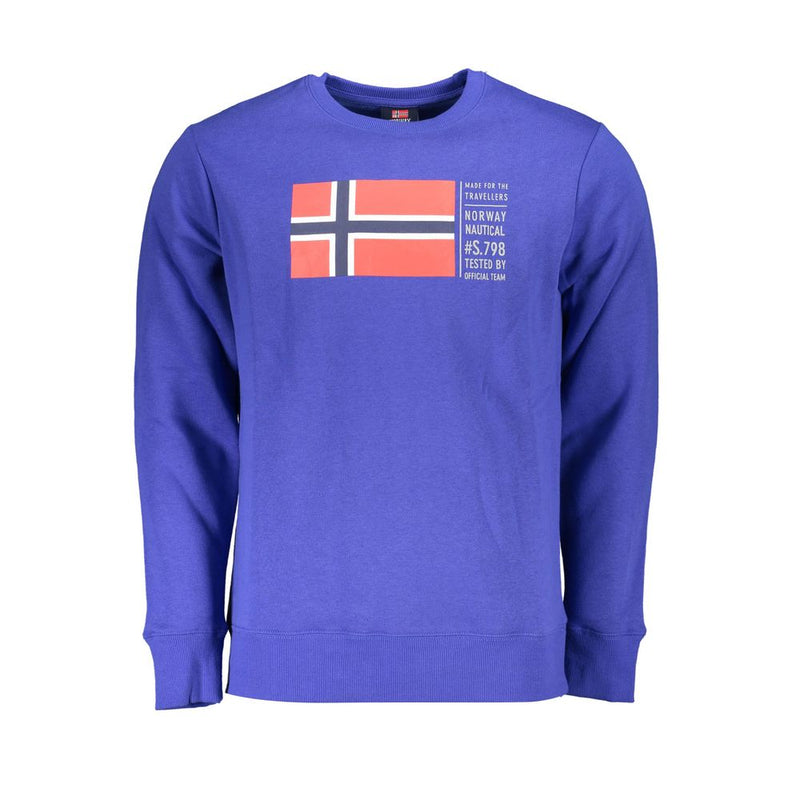 Pull en coton bleu pour homme, Norvège 1963