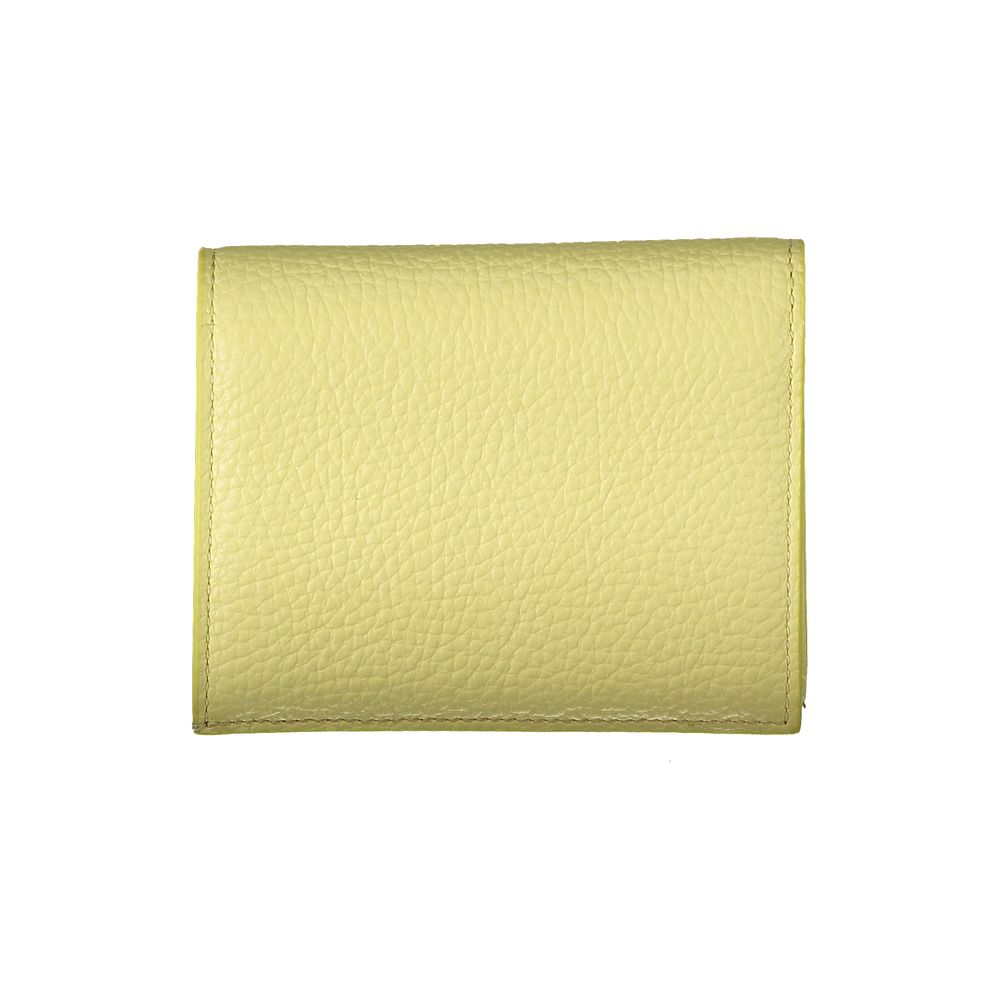 Coccinelle Yellow Leather Wallet - Élégant et Pratique