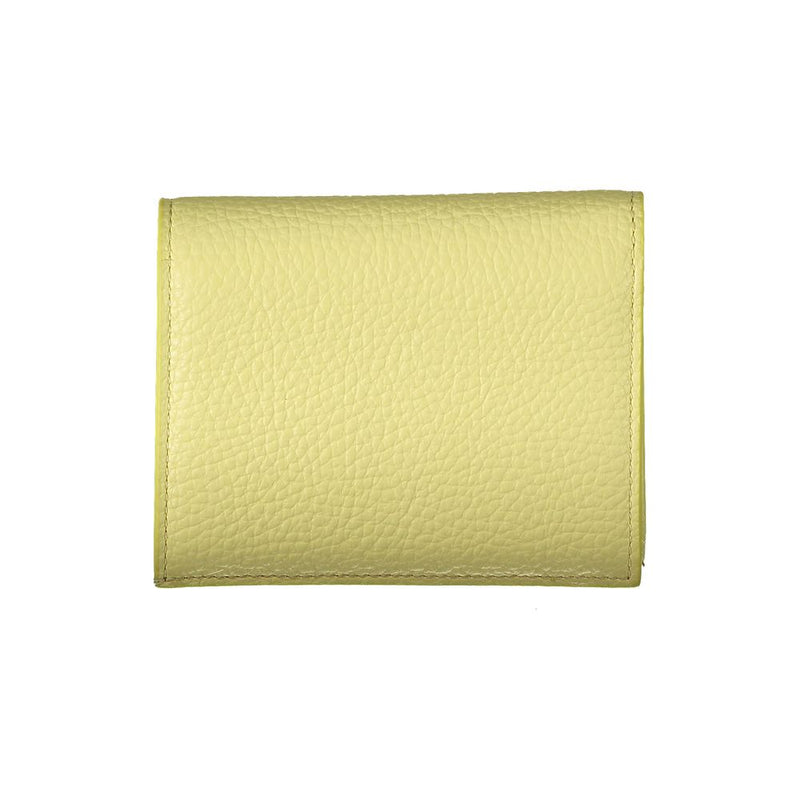 Coccinelle Yellow Leather Wallet - Élégant et Pratique
