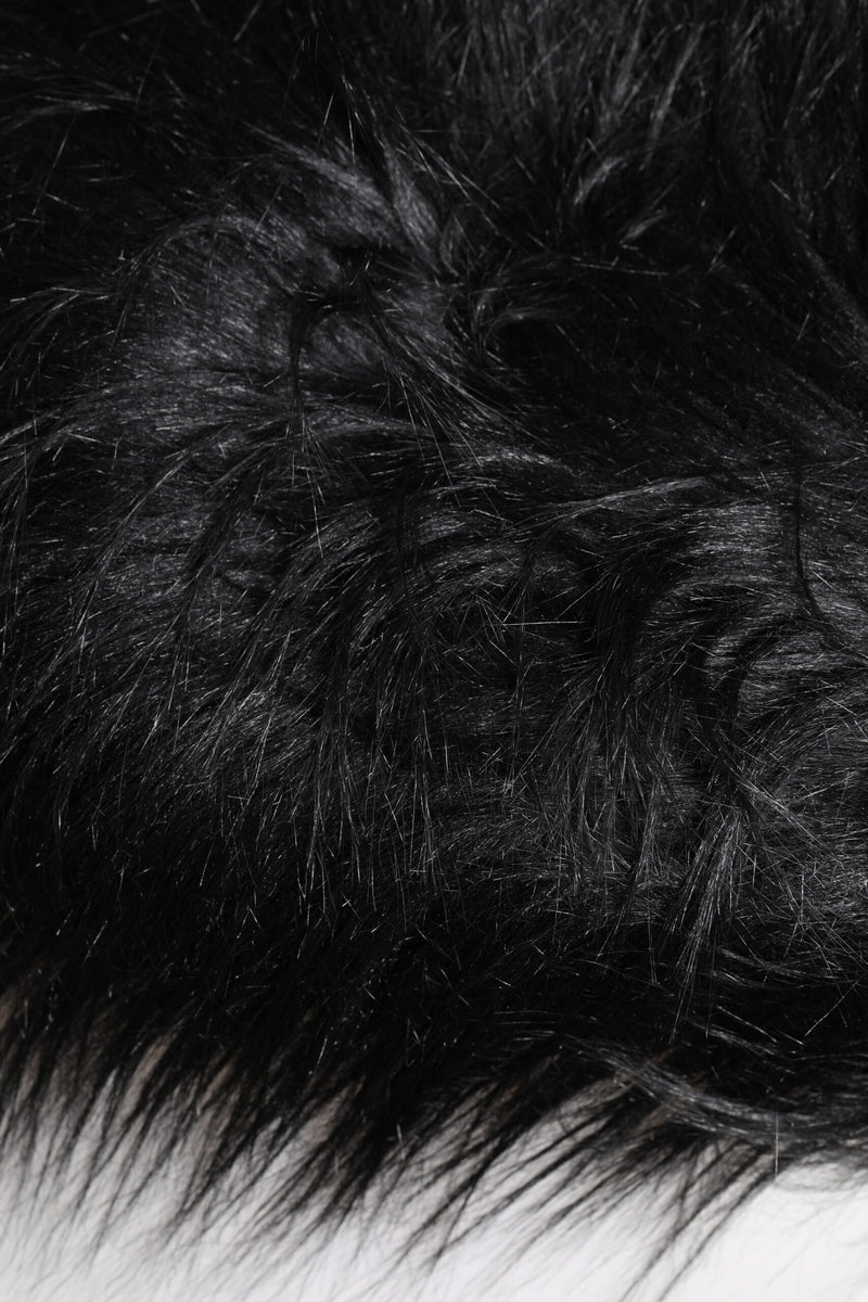 Dolce & Gabbana Black Acrylic Fur Women's Bucket Hat