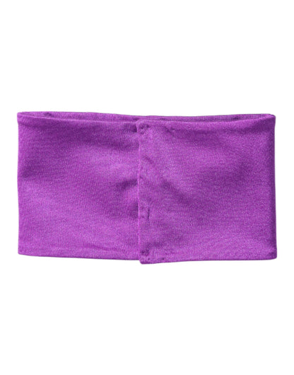 Foulard tour de cou Dolce & Gabbana en nylon extensible violet pour femme