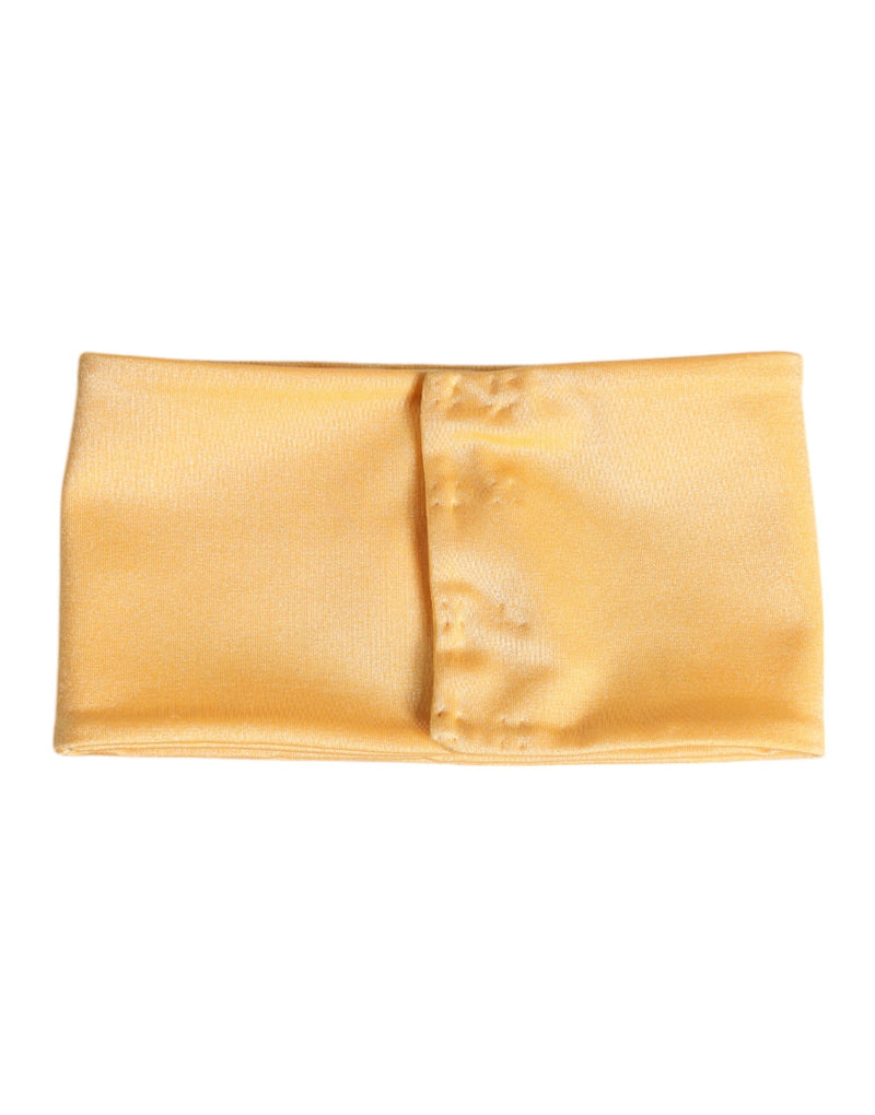 Dolce & Gabbana Écharpe Neck Warmer en Nylon Élastique Jaune pour Femme