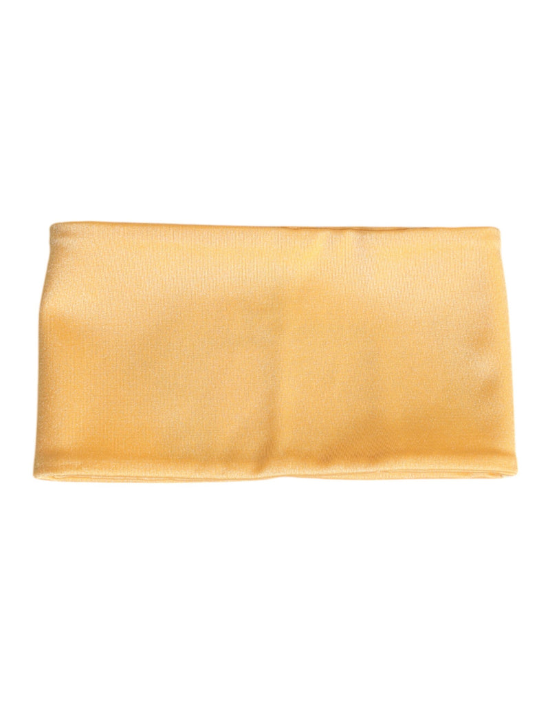 Dolce & Gabbana Écharpe Neck Warmer en Nylon Élastique Jaune pour Femme