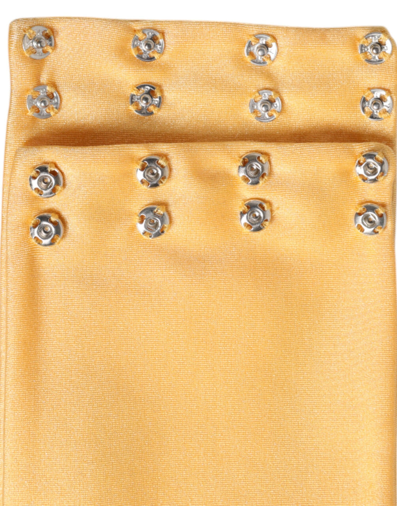 Dolce & Gabbana Écharpe Neck Warmer en Nylon Élastique Jaune pour Femme