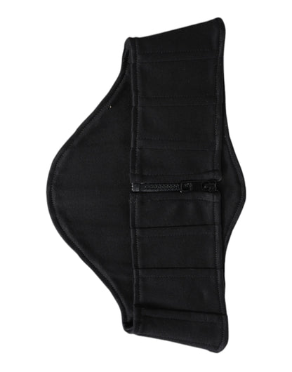 Dolce & Gabbana Zwarte Katoenen Taille Smoking Riem Cummerbund