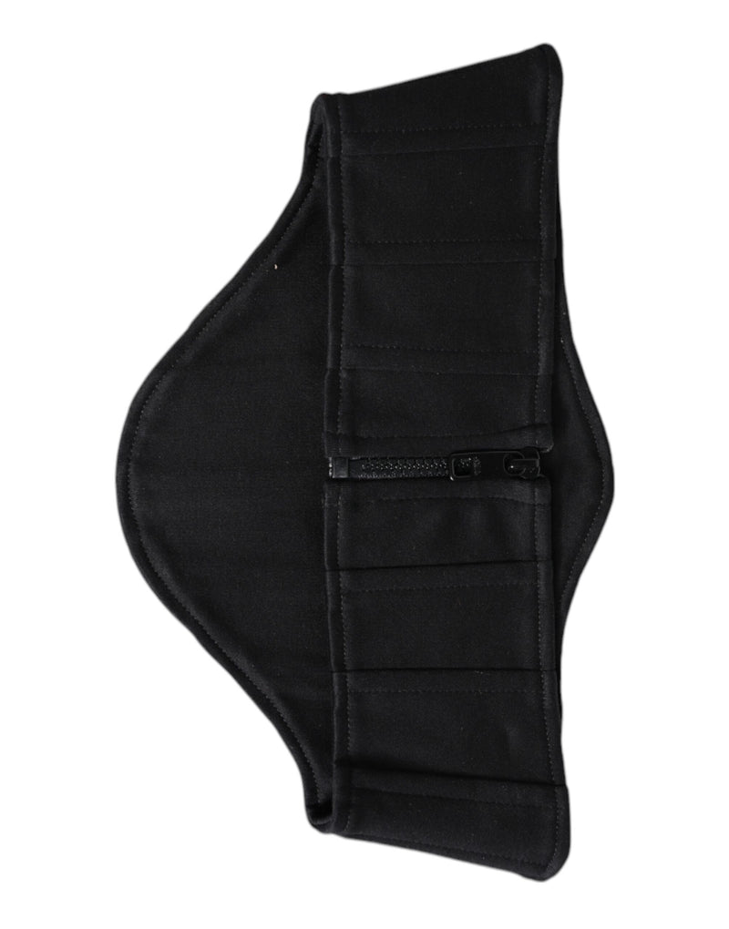 Dolce & Gabbana Black Cotton Waist Tuxedo Belt Cummerbund