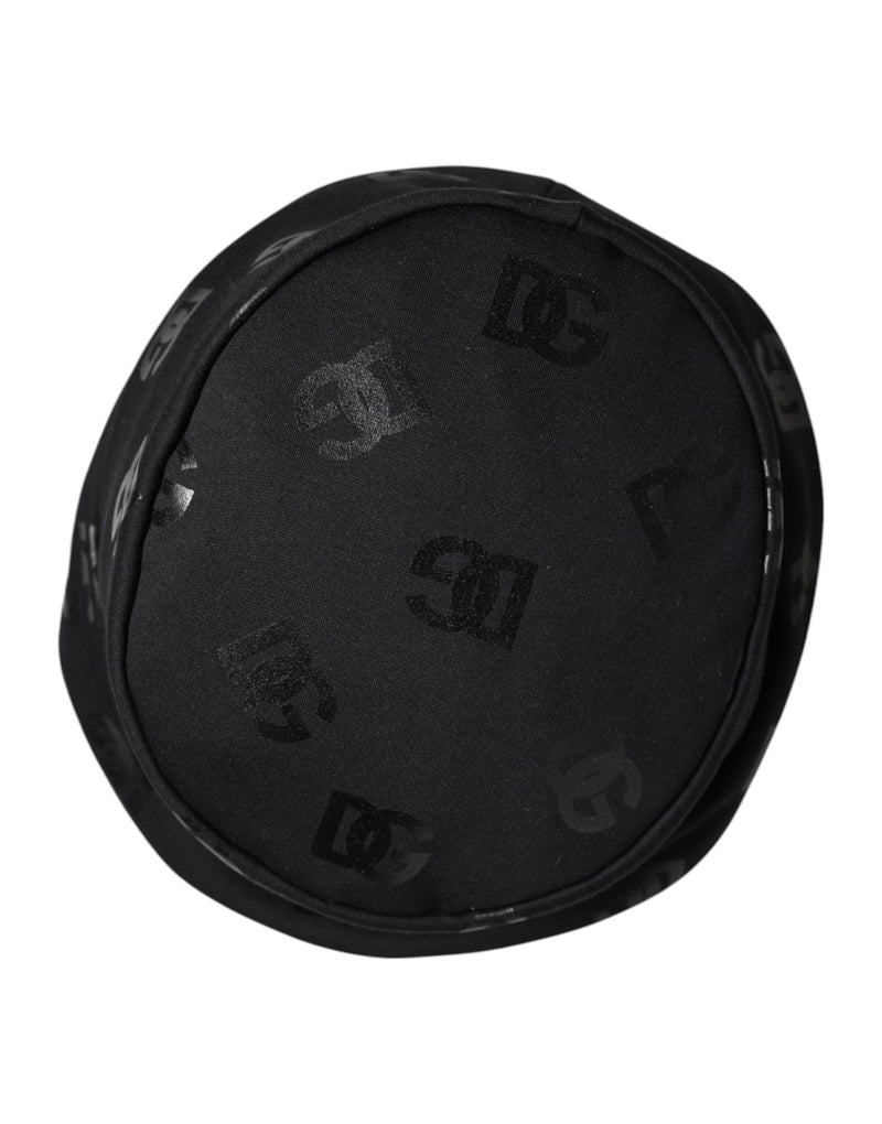 Dolce & Gabbana Black DG Monogram Polyester Jacquard Bucket Hat