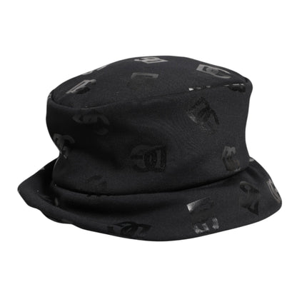 Dolce & Gabbana Zwarte DG Monogram Polyester Jacquard Bucket Hat