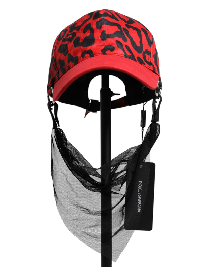Dolce & Gabbana Casquette Femme Rouge en Coton à 6 Panneaux