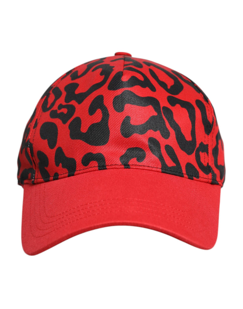 Dolce & Gabbana Casquette Femme Rouge en Coton à 6 Panneaux