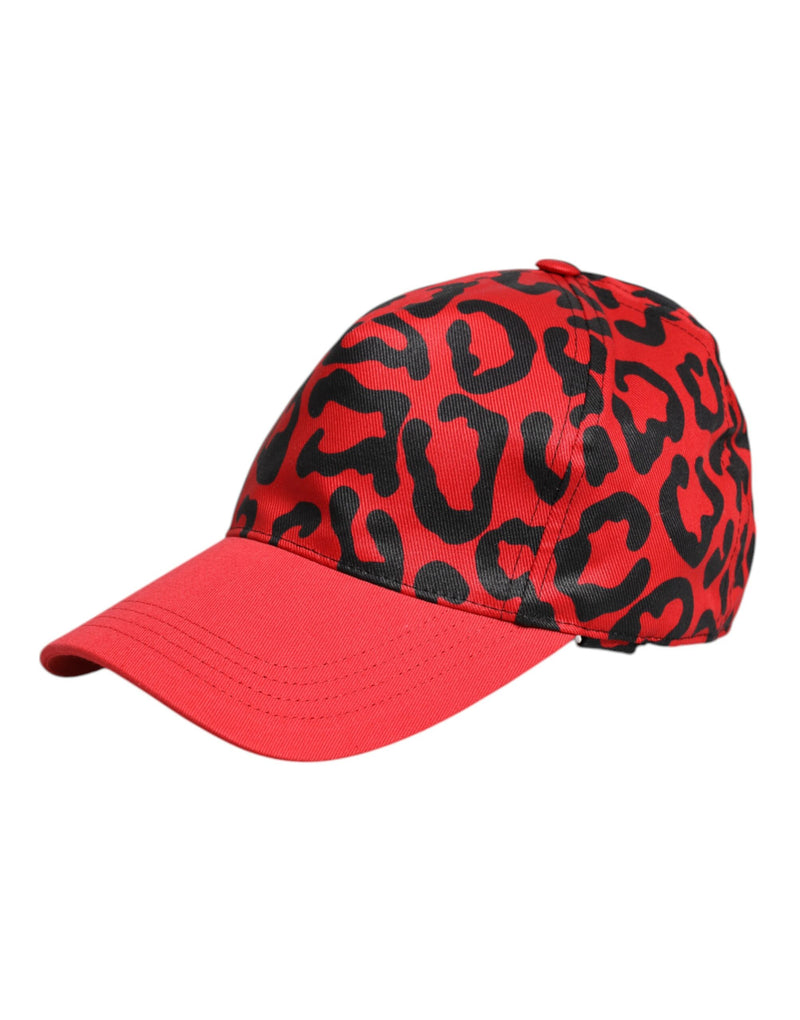 Dolce & Gabbana Casquette Femme Rouge en Coton à 6 Panneaux