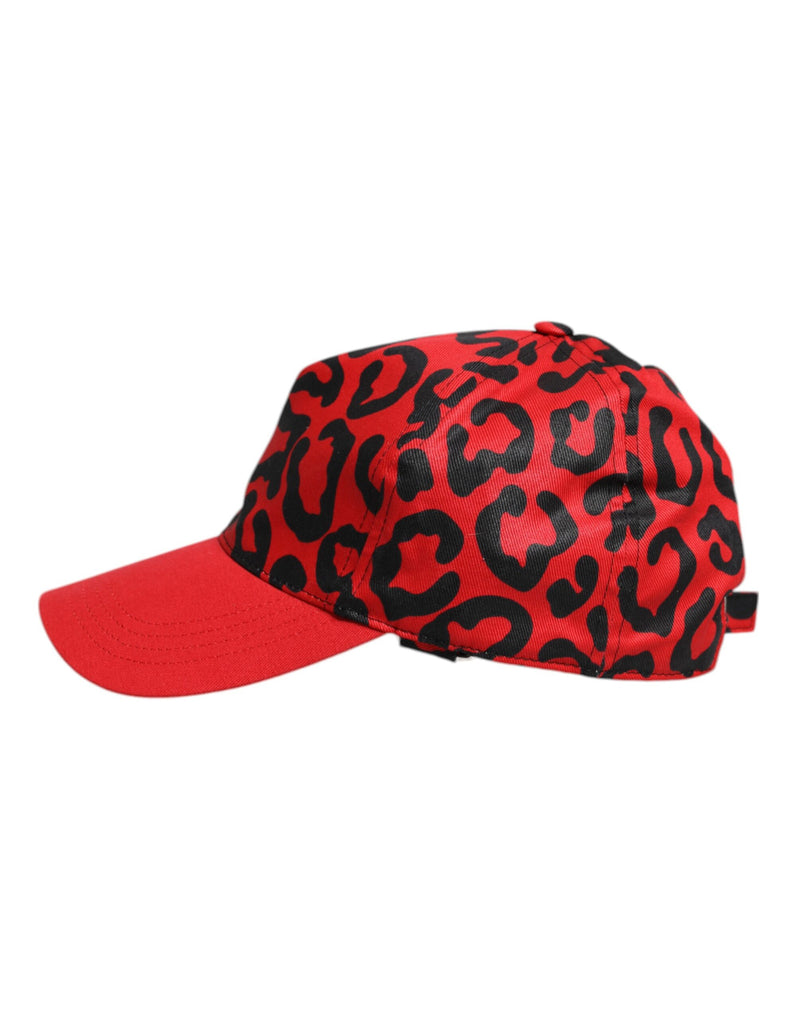 Dolce & Gabbana Casquette Femme Rouge en Coton à 6 Panneaux