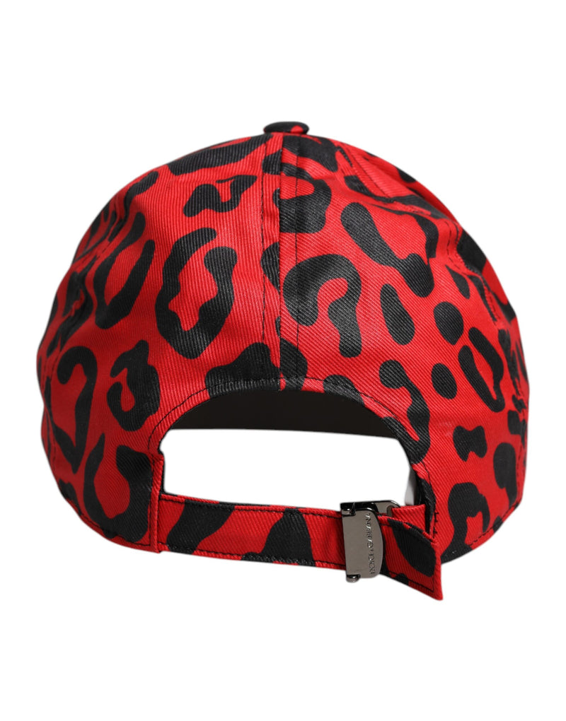 Dolce & Gabbana Casquette Femme Rouge en Coton à 6 Panneaux