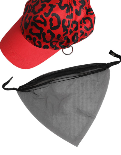 Dolce & Gabbana Rode Katoenen 6 Panelen Dames Baseballpet