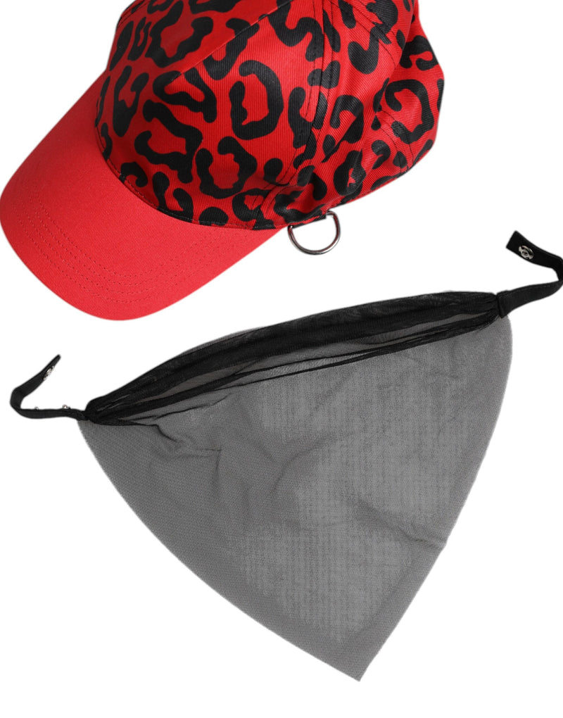 Dolce & Gabbana Casquette Femme Rouge en Coton à 6 Panneaux