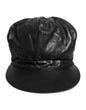 Dolce &amp; Gabbana Chapeau Newsboy Capello Cabbie en veau noir