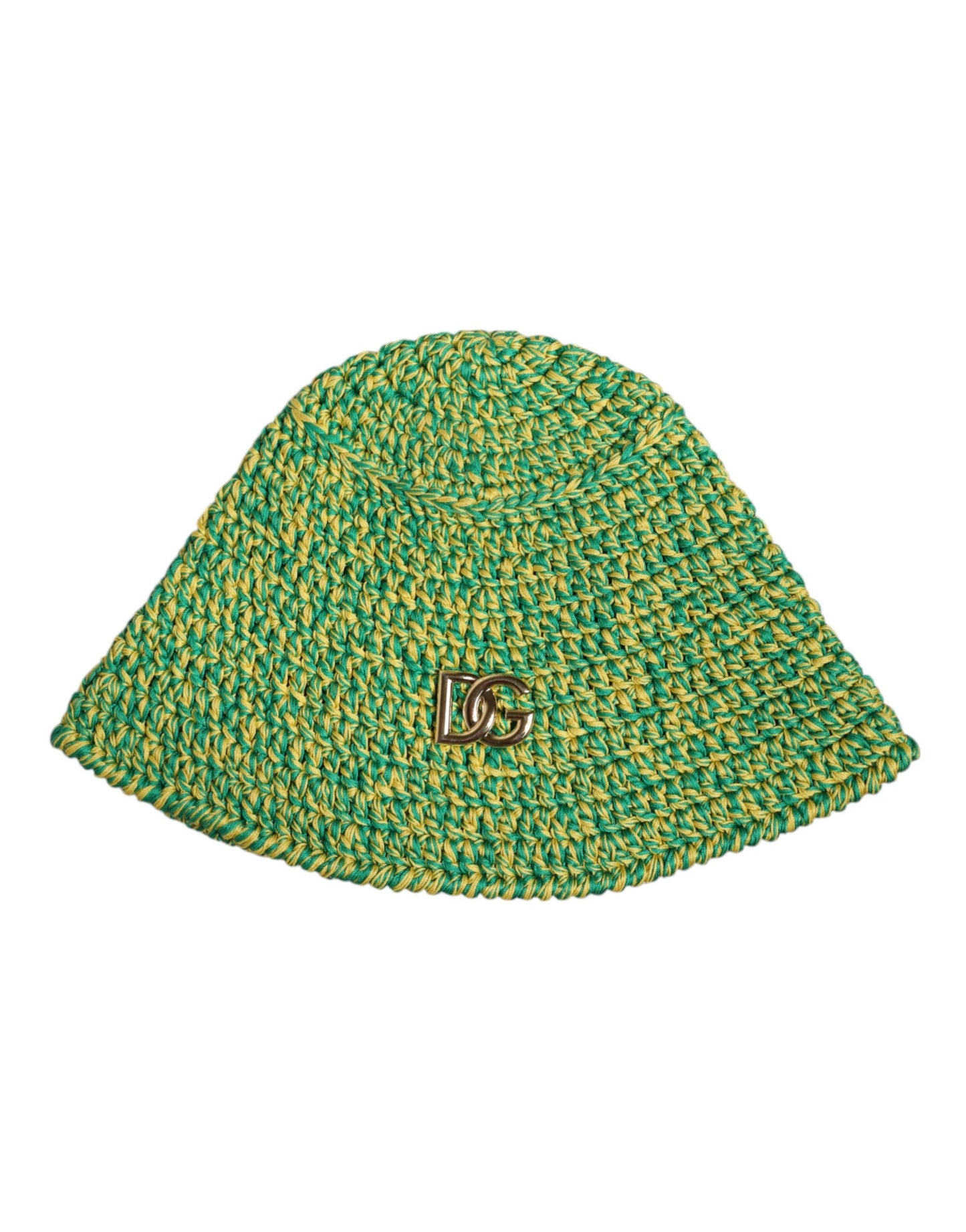 Dolce & Gabbana Groene Katoenen Haak DG Logo Bucket Hat
