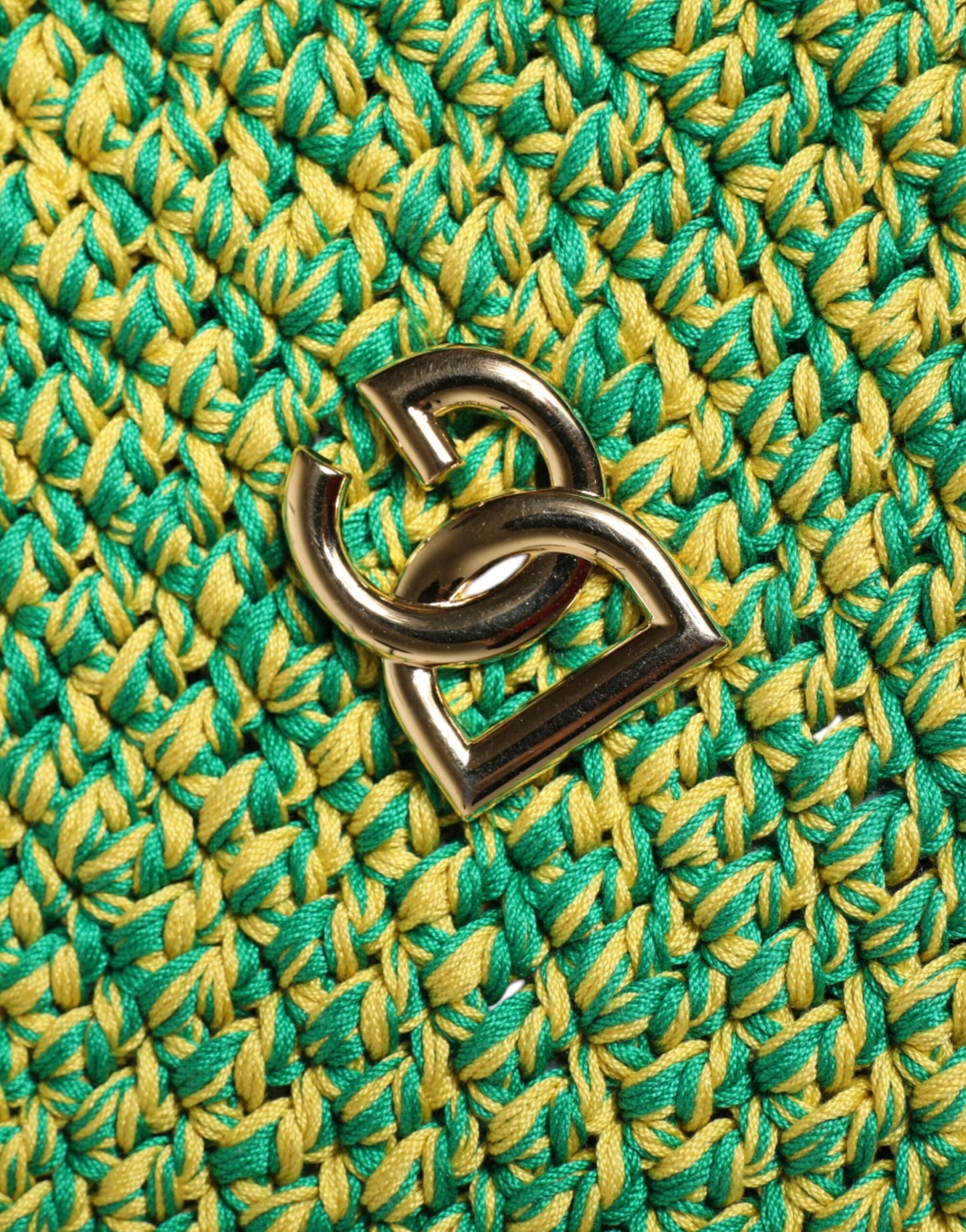 Dolce & Gabbana Groene Katoenen Haak DG Logo Bucket Hat