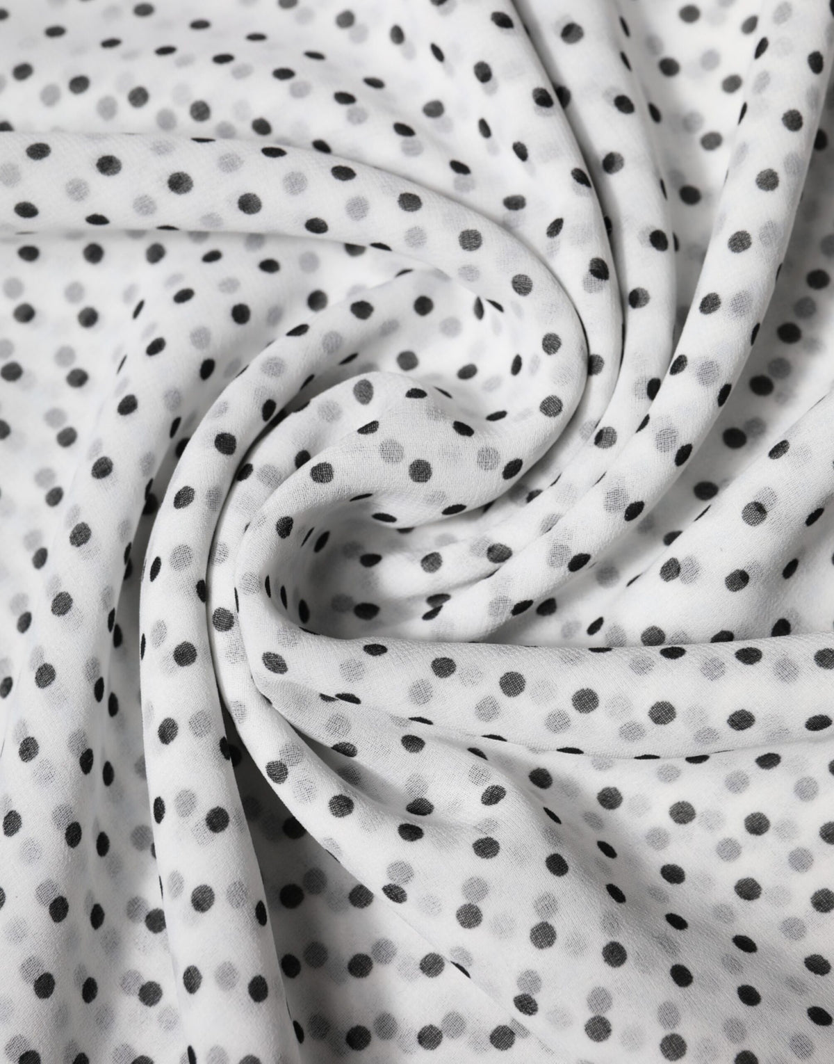 Dolce & Gabbana White Polka Dots Wrap Shawl Scarf