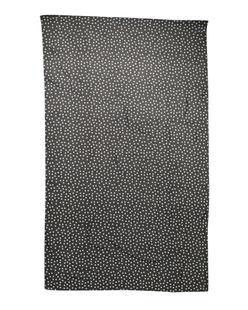 Dolce & Gabbana Black Polka Dots Polyester Wrap Shawl Scarf