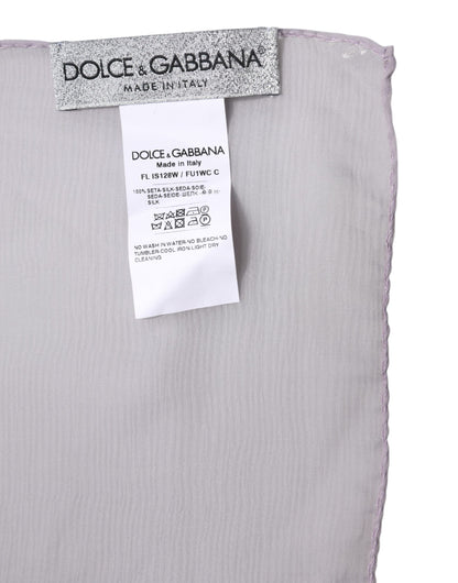 Dolce & Gabbana Paarse Zijden Rechthoekige Wikkelsjaal