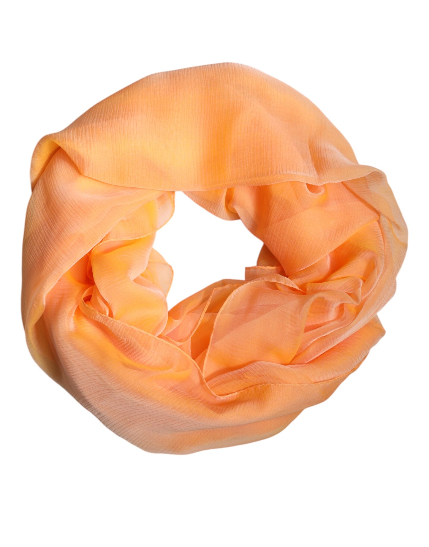 Foulard châle rectangulaire en soie orange Dolce & Gabbana