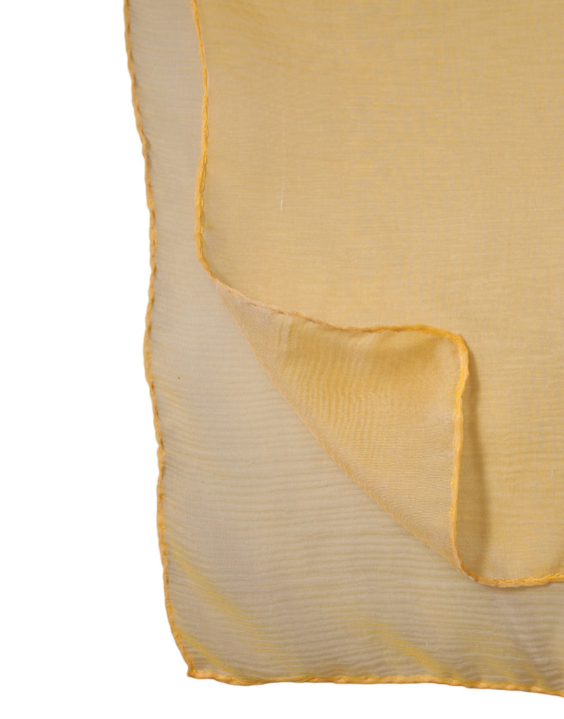 Dolce & Gabbana Écharpe Rectangulaire en Soie Jaune