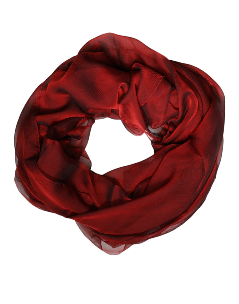 Dolce & Gabbana Écharpe Châle en Soie Rouge pour Femme
