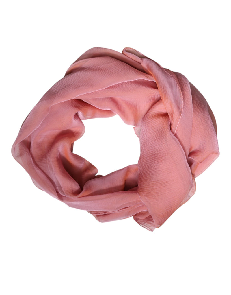 Dolce & Gabbana Écharpe Wrap Rectangulaire en Soie Rose