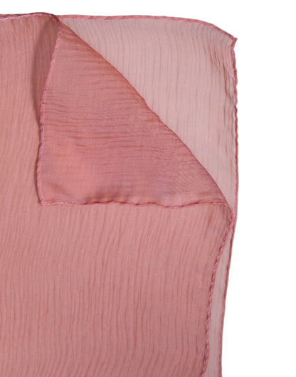 Foulard châle rectangulaire en soie rose Dolce & Gabbana pour femme