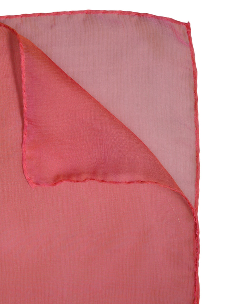 Dolce & Gabbana Écharpe Rectangulaire en Soie Rose pour Femmes