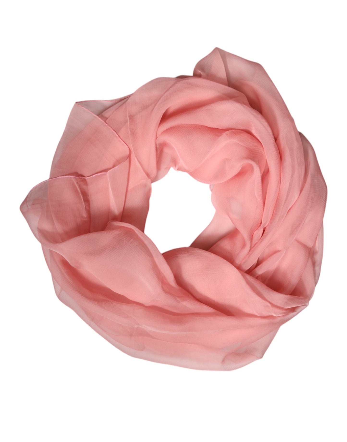 Foulard châle rectangulaire en soie rose Dolce & Gabbana pour femme
