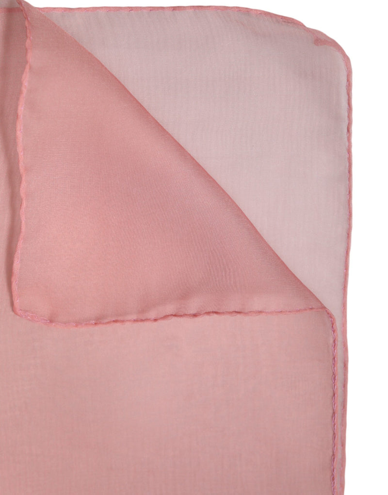 Dolce & Gabbana Écharpe Rectangulaire en Soie Rose pour Femme