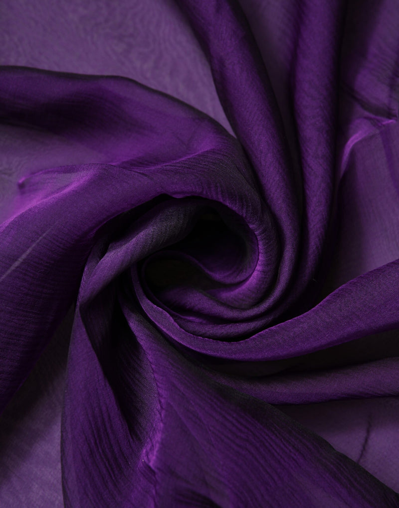 Dolce & Gabbana Écharpe Rectangulaire en Soie Violet