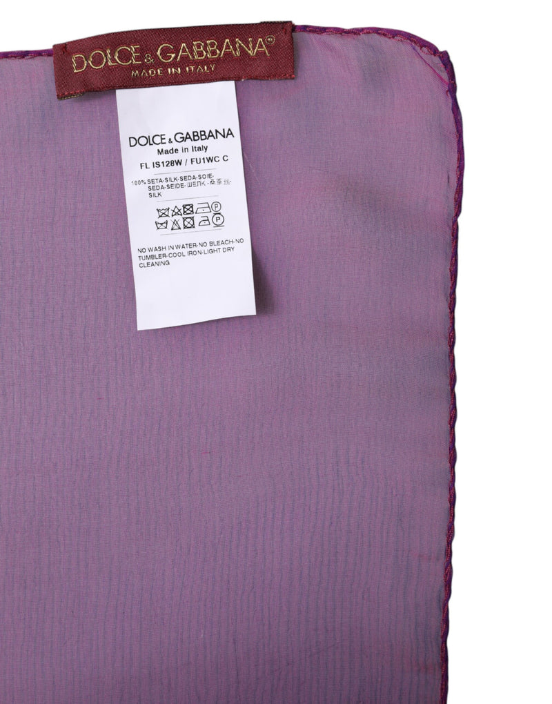 Dolce & Gabbana Écharpe Wrap en Soie Violet
