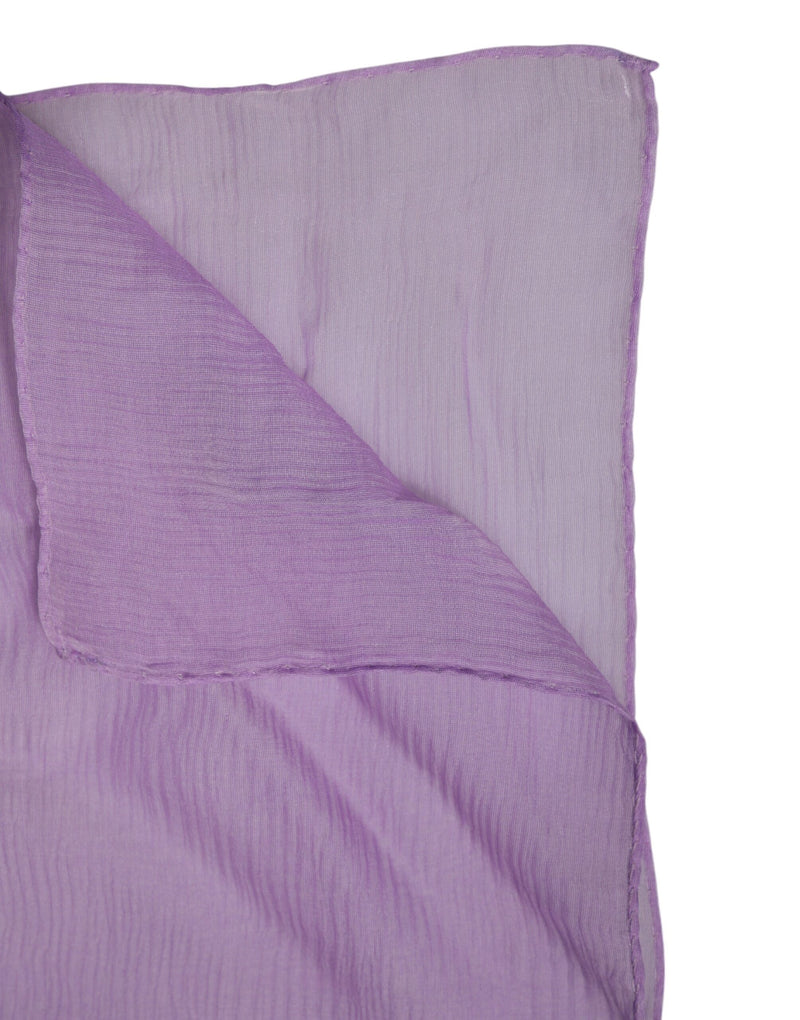 Dolce & Gabbana Écharpe Wrap Rectangulaire en Soie Violet