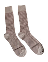 Dolce & Gabbana Brown Solid DG Logo Mid Calf Socks