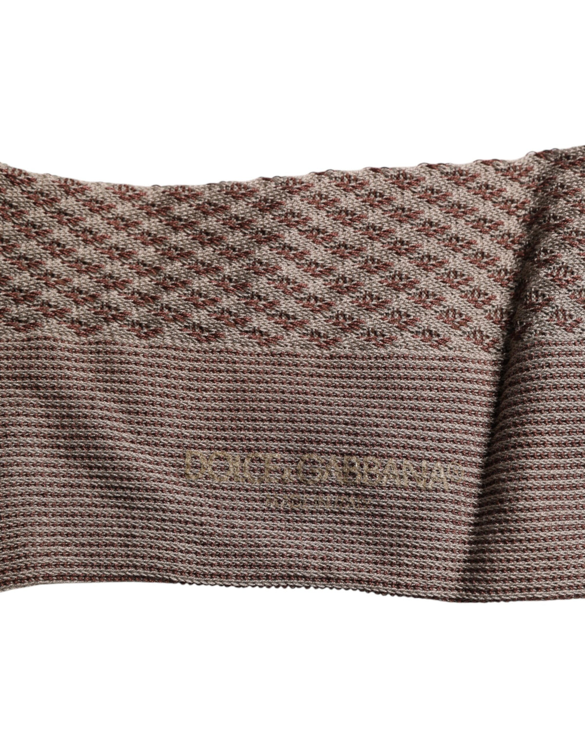 Dolce & Gabbana Brown Solid DG Logo Mid Calf Socks
