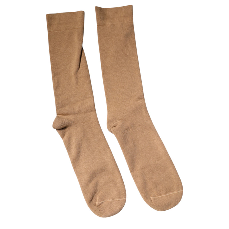Dolce & Gabbana Chaussettes Mi-Mollet en Coton Marron pour Hommes