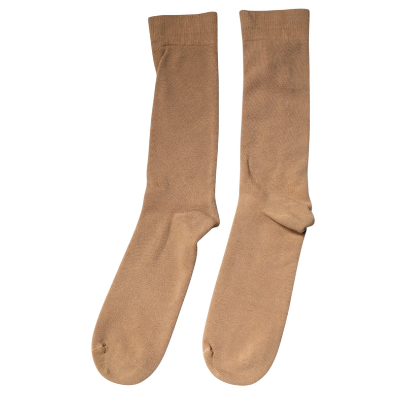 Dolce & Gabbana Chaussettes Mi-Mollet en Coton Marron pour Hommes