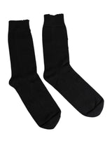 Dolce & Gabbana Chaussettes Noires Mi-Mollet Élastiques pour Hommes