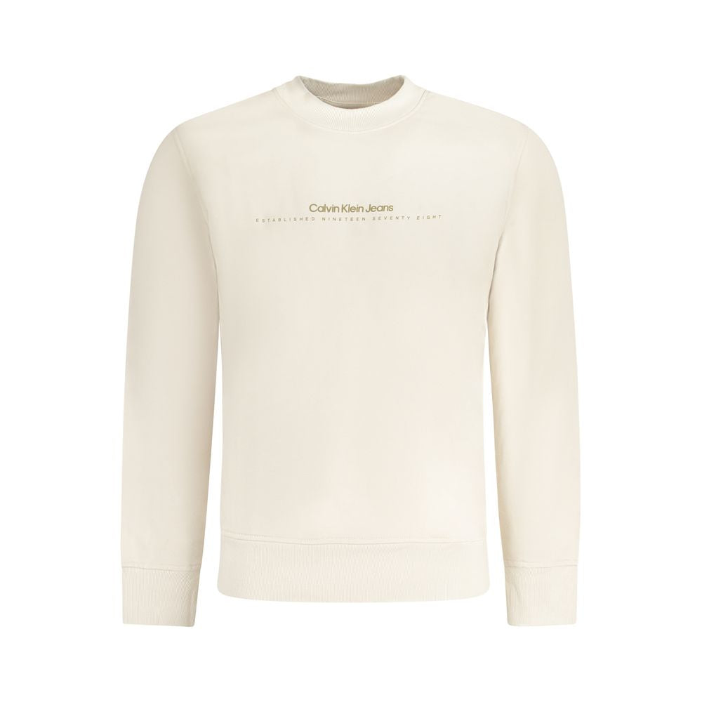 Pull en coton beige Calvin Klein pour homme