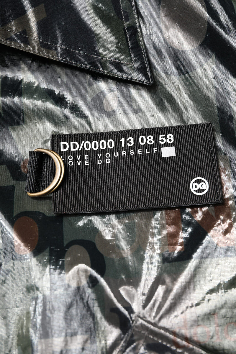 Dolce & Gabbana Groene Bomberjas met DG-logo en ritssluiting