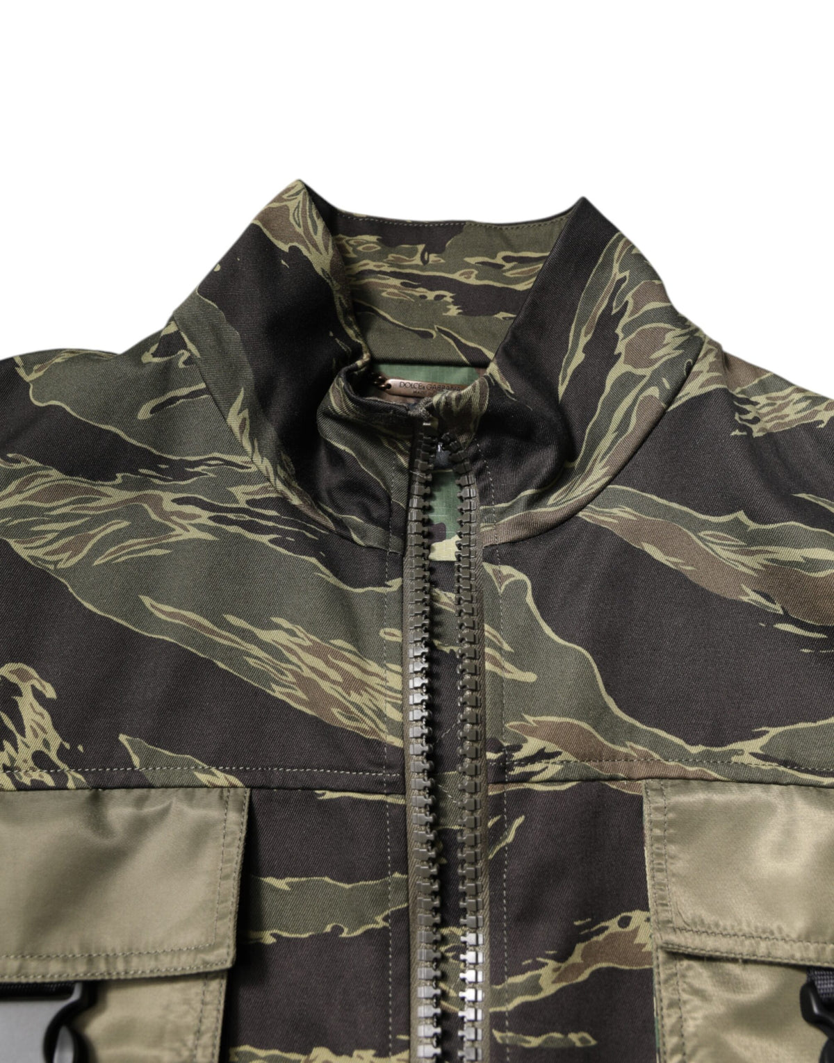 Bomber en coton multicolore à motif camouflage de Dolce & Gabbana