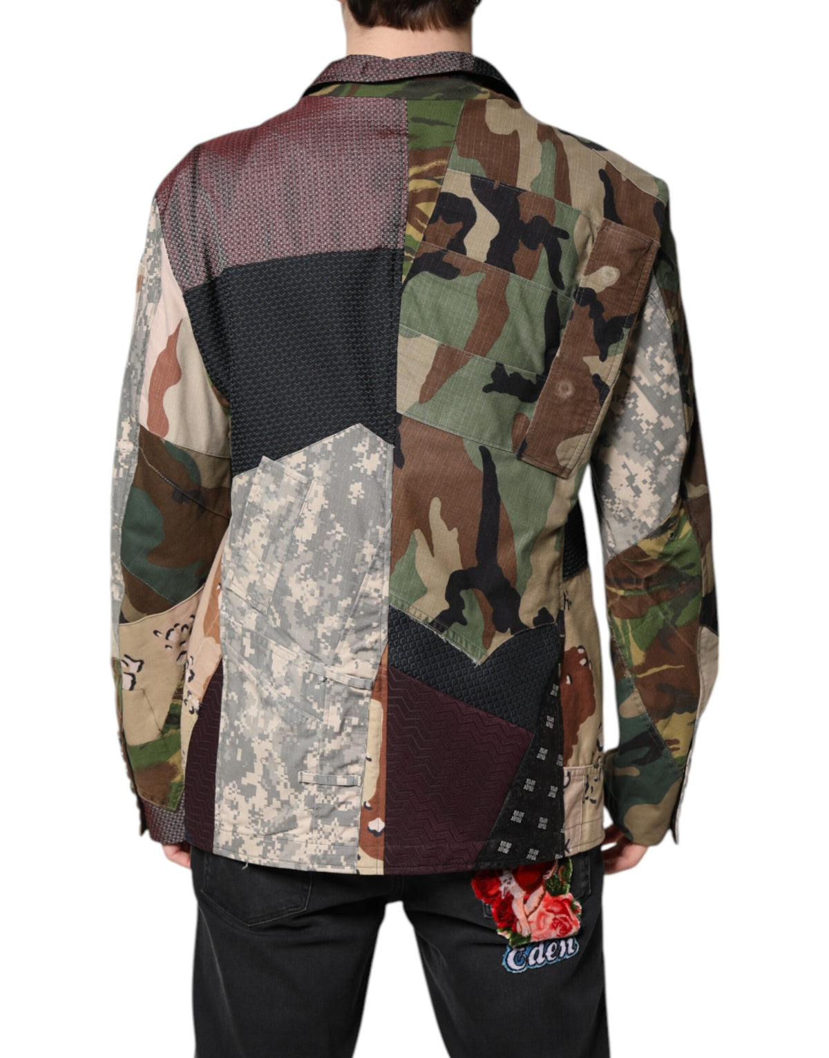 Dolce &amp; Gabbana - Blazer multicolore à motifs camouflage et patchwork