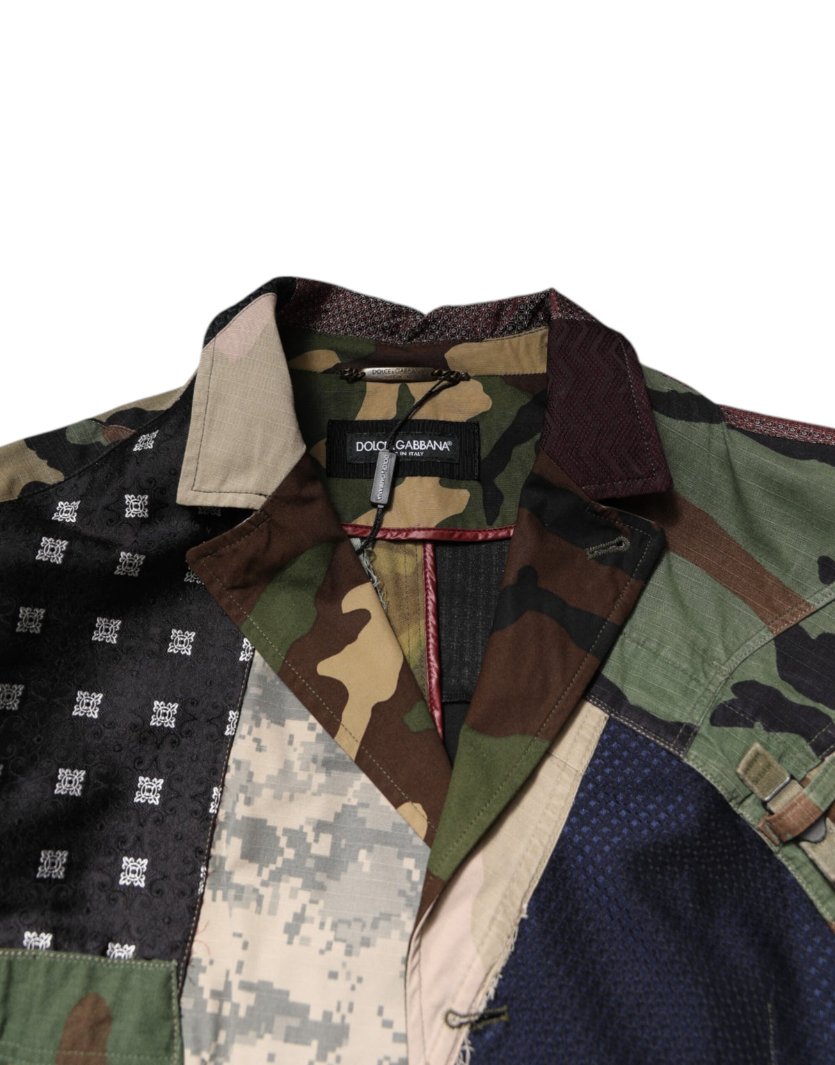 Dolce &amp; Gabbana - Blazer multicolore à motifs camouflage et patchwork